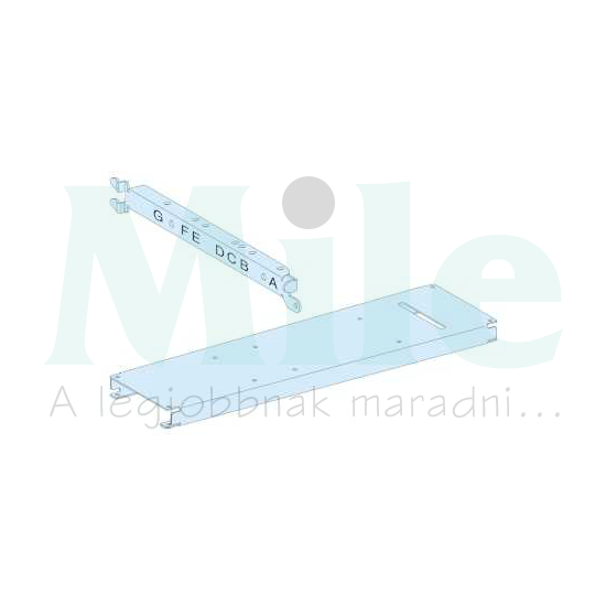 Szerelőlemez függőleges fix 3/4P NT16-hoz acél 30mm-ma 650mm-sz Prisma P Schneider