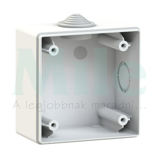 Szerelvénydoboz falon kívüli üres 60x60 fehér PCE
