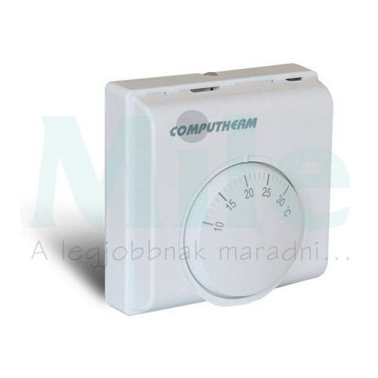 Szobatermosztát analóg komplett 5-30°C 1v 10A 230V falonkívüli fehér QUANTRAX