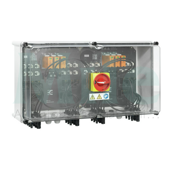 Szolár DC elosztó komplett 1kV 2MPP II-túlfesz 6x2-b.alj DCkap. 12x2-MC4 IP65 PVN1M2I6S0F3V2O1TX