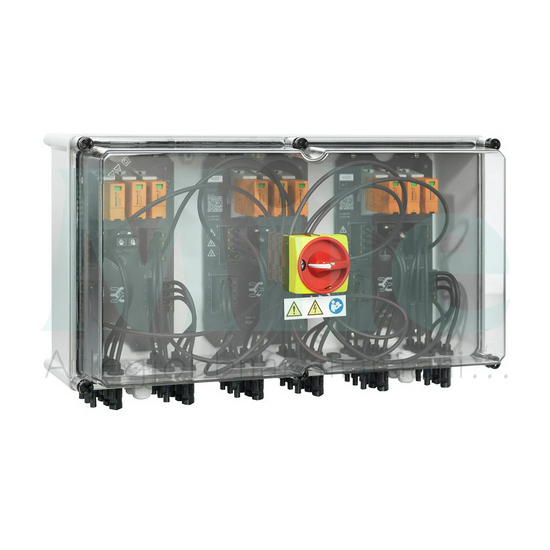 Szolár DC elosztó komplett 1kV 3MPP I+II-túlfesz DCkapcsoló 18x2-MC4 IP65 PVN1M3I9S0FXV1O1TXPX10