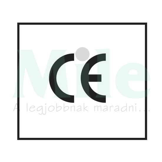 Tájékoztató matrica CE, megfelelőségi jel (20db/ív) vinil öntapadós fehér 10x10mm műanyag Agárdi Filmnyomó