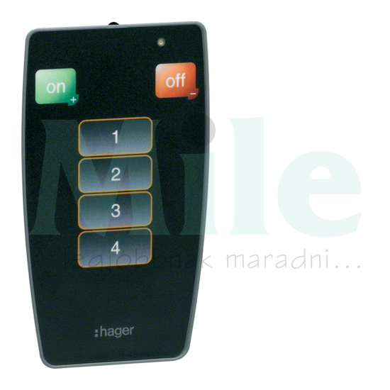 Távirányító jelenlétérzékelőhöz fekete EE Hager