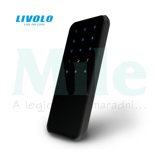 Távirányító kézi 433MHz 27csatorna rádiófrekvenciás (RF) fekete C7 LIVOLO