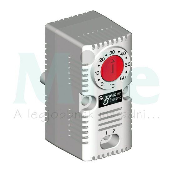 Termosztát sorolható fűtés 0-60°C 10A 250V nyitó ClimaSys CC Schneider