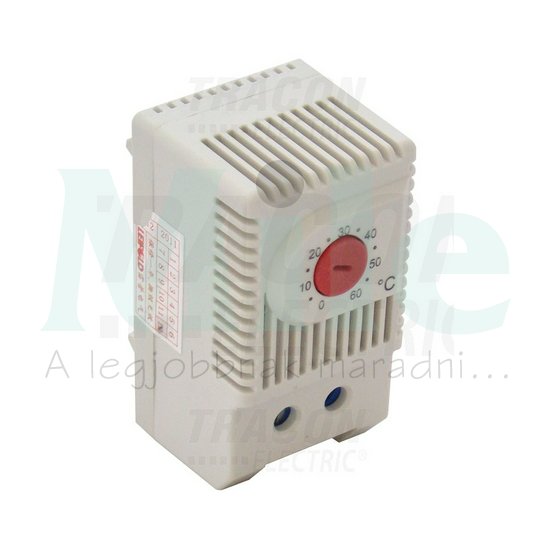 Termosztát sorolható fűtés 0-60°C 10A 250V nyitó TRACON
