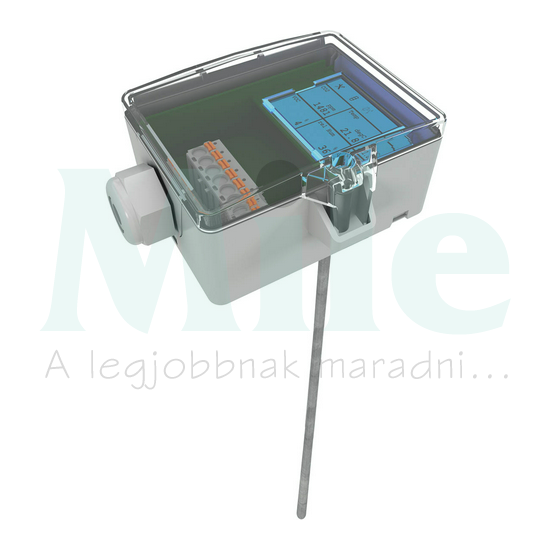 Hőérzékelő csatornába d6/450mm aktív 0..10V MultiRange -50-160°C IP65 AKF10+ LCD TRV Thermokon