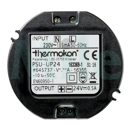 Tápegység szerelvénydobozba PSU-UP24-24V/0,5A Thermokon