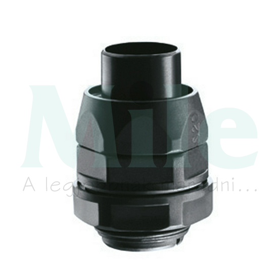 Tömszelence d25mm-Diflex csőhöz UV-álló 32mm-átmérő M32x1.5 egyenes IP54 fekete DF GEWISS