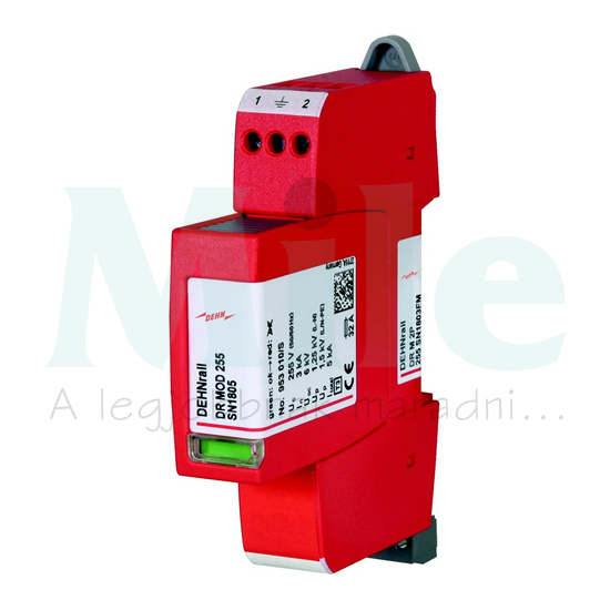 Túlfeszültség-finomvédelem DEHNrail ipari elektronikához T3 2P 230V/AC DR M 2P 255 SN1803FM DEHN