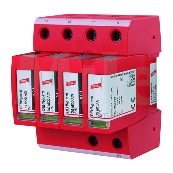 Túlfeszültség-korlátozó DEHNguard C 3P+N T2 TN-S 230V/AC 25kA 4M DG M TNS ACI 275 FM DEHN