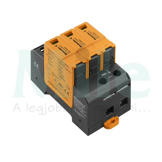 Túlfeszültség-levezető dugaszolható 3P 3P VPU AC II F 3 300/40 Weidmüller