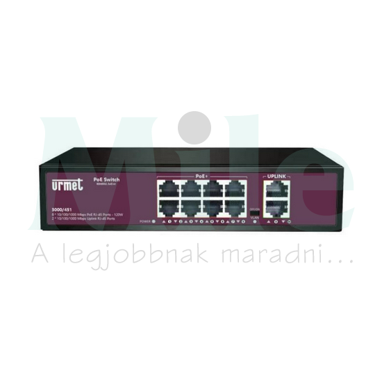Hálózati switch Full Gigabit 8PoE + 2UpLink port  BACKBONE URMET