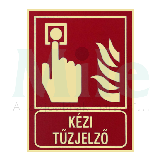 Utánvilágító tábla kézi jelzésadóhoz öntapadó PVC +felirat 150x200mm  UTCF