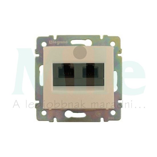 Valena adatcsatlakozó dugalj FTP 2xRJ45 8(8) Cat6 elefántcsont csavaros LEGRAND