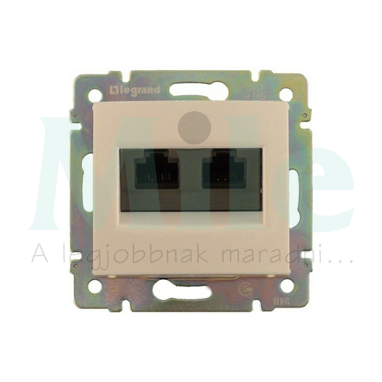 Valena adatcsatlakozó dugalj STP 2xRJ45 8(8) Cat6 elefántcsont csavaros LEGRAND