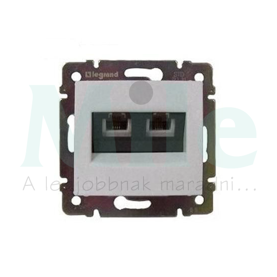 Valena adatcsatlakozó dugalj UTP 2xRJ45 8(8) Cat6 fehér csavaros LEGRAND