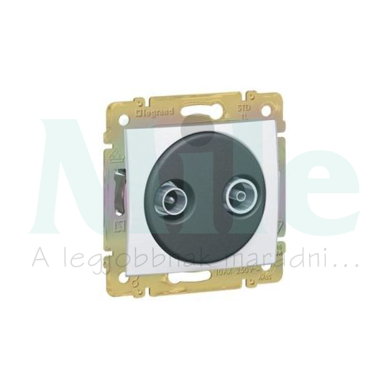 Valena antenna aljzat TV-R süllyesztett fehér 2-kimenet átmenő 14dB/860MHz LEGRAND