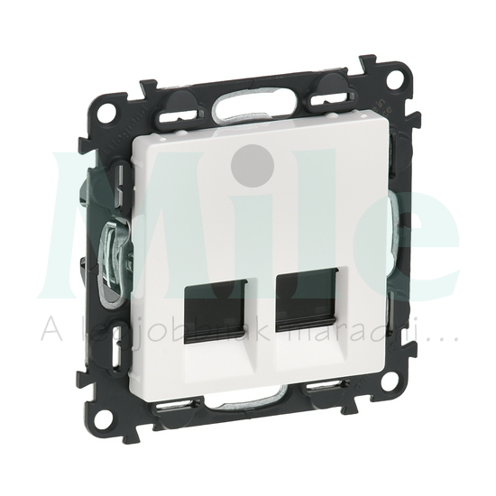 ValenaLife adatcsatlakozó dugalj STP 2xRJ45 8(8) Cat6 fehér csavaros LEGRAND