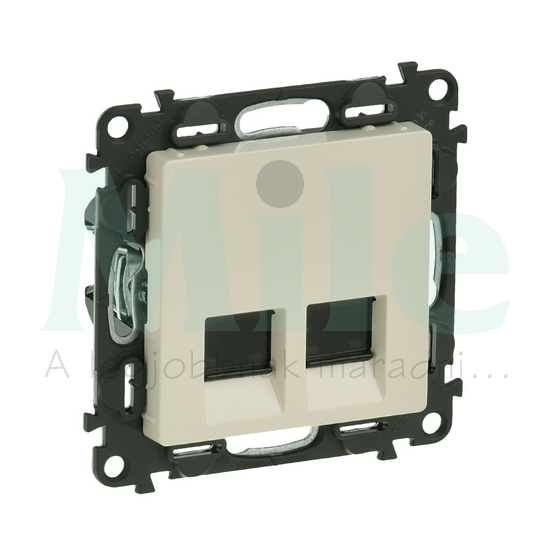 ValenaLife adatcsatlakozó dugalj STP 2xRJ45 8(8) Cat6 krém csavaros LEGRAND