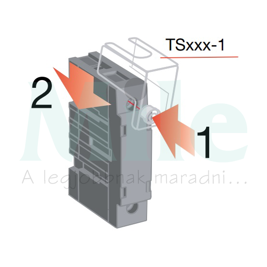 Védőburkolat alsó v. felső 1-pólus M100…125-höz TS125-1 MERSEN