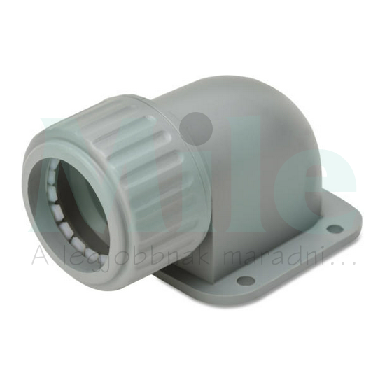 Védőcső csatlakozóív UV-álló peremes 63mm-átmérő 90°-os könyök IP54 szürke SFL 63 GY Dietzel