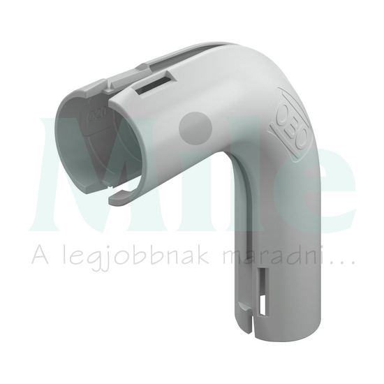 Védőcső könyök M20 kinyitható PP IP44 90° összedugható Quick-Pipe 3000 BMS M20 LGR OBO-BETTERMANN