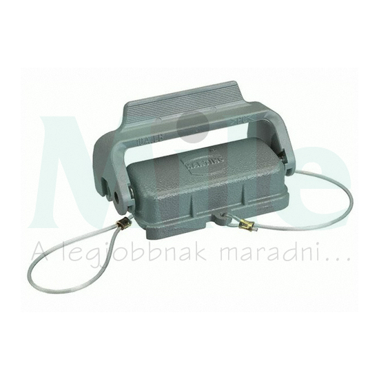 Védőfedél ipari sokpólusú csatlakozóhoz négyszögletes retesszel Han 10A-AK-LB HARTING