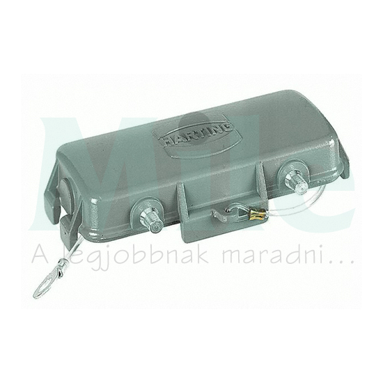 Védőfedél ipari sokpólusú csatlakozóhoz négyszögletes retesszel Han 10B-Protection Cover HARTING