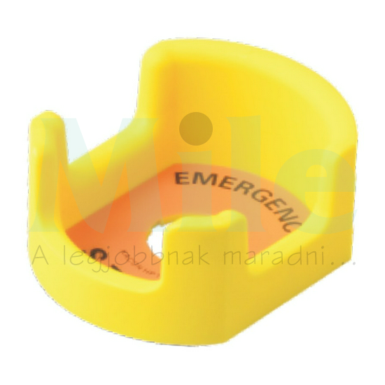 Védőgallér nyomógombhoz d38mm h80mmm sárga íves TRACON