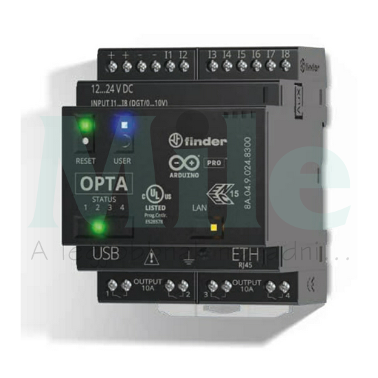Vezérlőrelé OPTA Lite Arduino IDE Ethernet 8A/DI 4DO /relé 12-24V/DC 8A.04.9.024.8300 FINDER