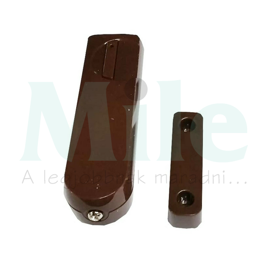 RF nyitásérzékelő 868MHz 3V/5év/CR2 Li elem 85x25x20mm 1051-hez falonkívüli barna URMET