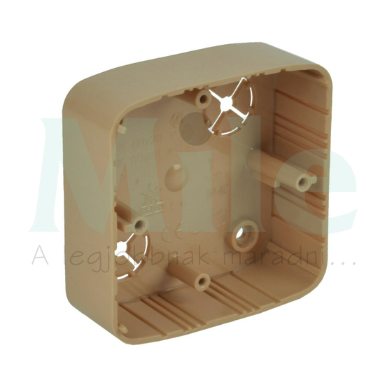 Vezetékcsatorna elosztódoboz rózsaszín nyírfa műanyag 80.5mm x 80.5mm x 28mm LK KOPOS