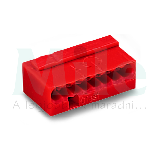 Vezetékösszekötő 8-pólus 6A 100V piros Micro WAGO