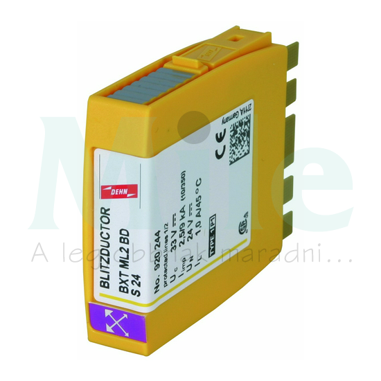 Villámáram-levezető kombinált BLITZDUCTOR XT LifeCheck-kel 23.3V/AC BXT ML2 BD S 24 DEHN
