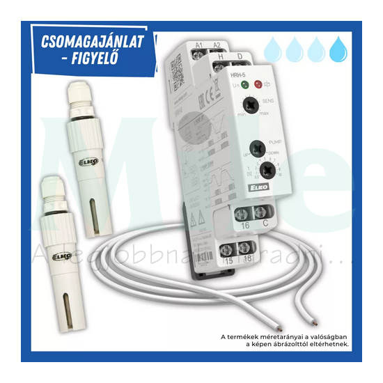 Vízszintfigyelő szett HRH-5 +2xSHR-2 +30m-vezeték 230V50Hz Elko EP