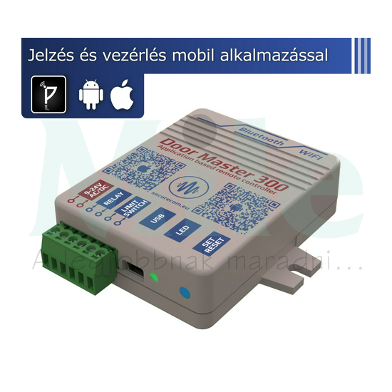 WiFi/(Bluetooth) kapuvezérlő 1kapuhoz nyit/zár 300felhasználó  Door Master SECURECOM