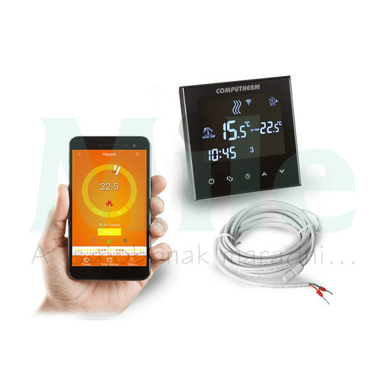 WiFi okostermosztát LCD vezetékes kazánvezérlővel radiátor/padlófűtés süllyesztett IP20 QUANTRAX