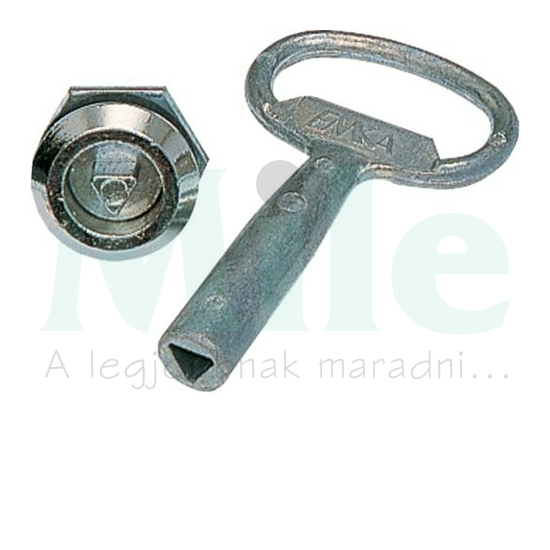 Zár 7mm-es háromszög betéttel +1kulcs Quadro4/5 Hager