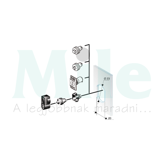 Zárbetét 8mm négyzetprofilú Spacial CRN Schneider