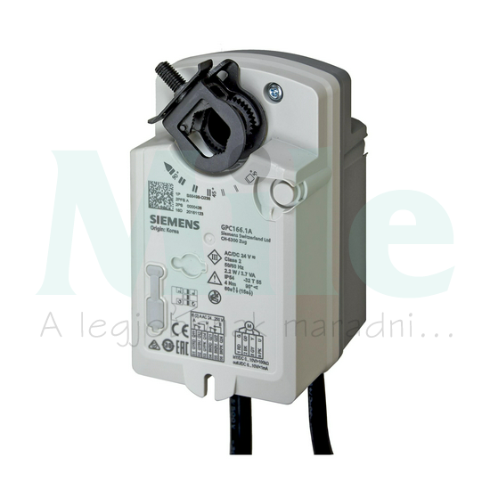 Zsalumozgató rugós/vészállásos 4Nm 60s 24VAC/DC forgó nyit/zár 3-pontos 2végáll.kapcs GPC SIEMENS